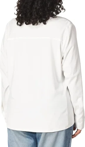 Vista 3 de Calvin Klein Camisa combinada de punto sin hierro para mujer de talla grande, Blanco
