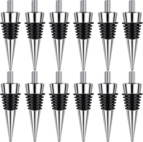 Vista 8 de Honeydak 6 tapones de acero inoxidable para botellas de vino, corchos