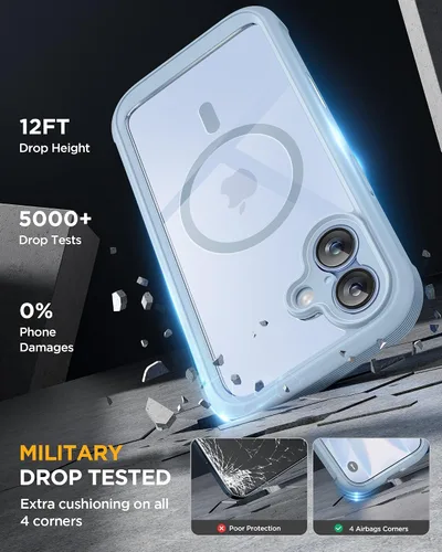 Vista 547 de Miracase Serie de vidrio para iPhone 11 de 6.1 pulgadas, funda protectora de cuerpo completo resistente mejorada con protector de pantalla de vidrio