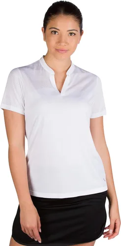 Vista 3 de Three Sixty Six Womens Collarless Golf Polo Shirt - Dry Fit, Breathable, Compression Golf Tops