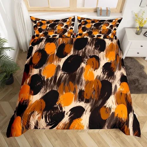 Vista 28 de Juego de ropa de cama de piel de vaca para niños y niñas, funda de edredón con estampado de estrellas de piel de vaca occidental, funda de edredón