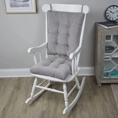 Vista 29 de Klear Vu The Gripper - Juego de cojines antideslizantes para silla mecedora con acolchado grueso, incluye almohadilla de asiento y almohada