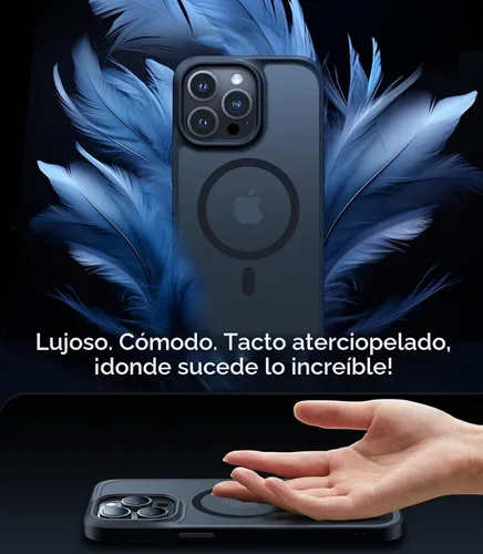 Vista 6 de TORRAS Funda para iPhone 13 Pro Max [compatible con MagSafe] [probada en caídas de grado militar de 12 pies] magnética, translúcida, a prueba
