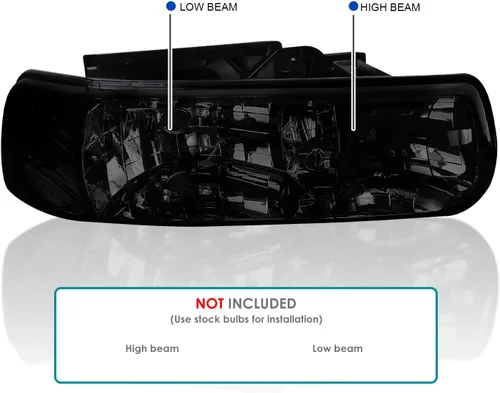 Vista 3 de Faros delanteros Tahoe para Chevy Silverado Suburban, Humo