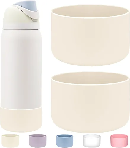 Vista 42 de WK IEASON 2 fundas de silicona para botella de agua Owala, base protectora para botella de agua Owala FreeSip Twist y Flip Flask accesorios