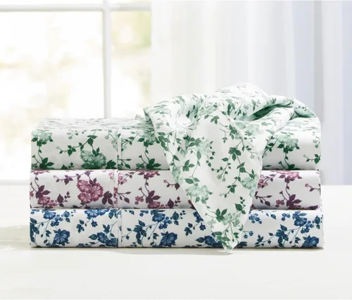Vista 2 de BrylaneHome Juego de sábanas florales - Individual, floral azul