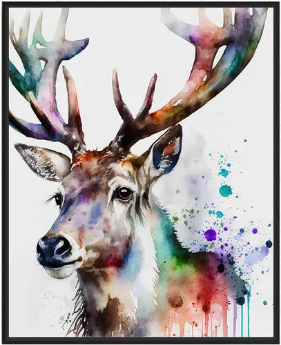 Vista 26 de WIldlife - Póster impreso de pez pescador, impresiones abstractas de animales de acuarela, obras de arte de naturaleza para sala de estar