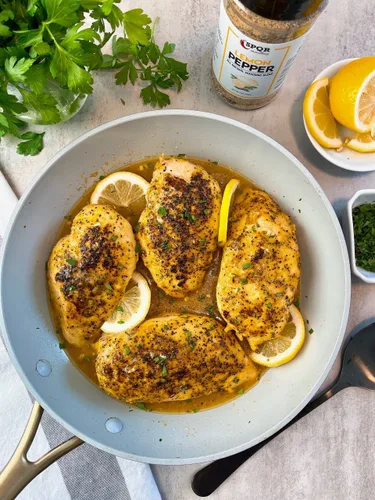 Vista 2 de All Natural Lemon Pepper Seasoning XL - Tarro de 11 onzas, sin ácido cítrico ni colorante artificial SPQR Seasonings