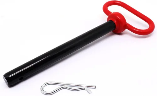 Vista 24 de Pasador de enganche de remolque, pasador de enganche de remolque de tractor de 1/2 pulgada y clip, pasadores de remolque con mango negro recubierto