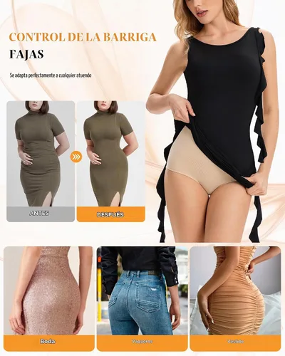 Vista 4 de Control de abdomen para mujer, sin costuras A-nude