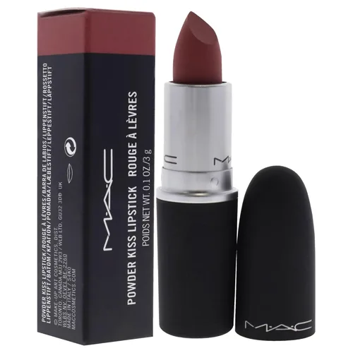 Vista 3 de MAC Powder Kiss - Lápiz labial 930 Brickthrough para mujer, lápiz labial de 0.10 onzas