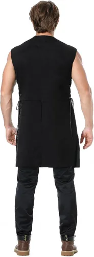 Vista 3 de Changchupsem Chaleco medieval sin mangas renacentista para hombre, chaleco victoriano, disfraz unisex.