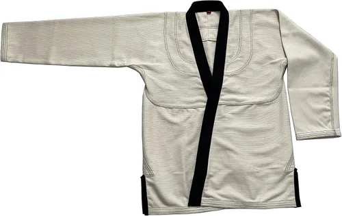 Vista 4 de Bjj Gi Jiu Jitsu - Kimonos Gi sin blanquear - Collar negro 100% algodón perl tejido 450GSM, Sin blanquear