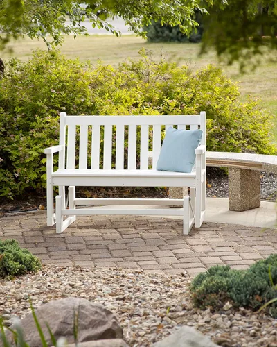 Vista 2 de POLYWOOD® Planeador de jardín tradicional, gris pizarra Pizarra gris