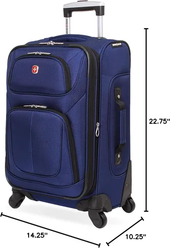 Vista 97 de SwissGear - Equipaje suave expandible Sion con ruedas, Negro