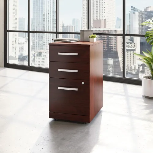 Vista 2 de OfficeWorks by Sauder Affirm - Archivo móvil de 3 cajones, acabado clásico cereza Cereza Clásico