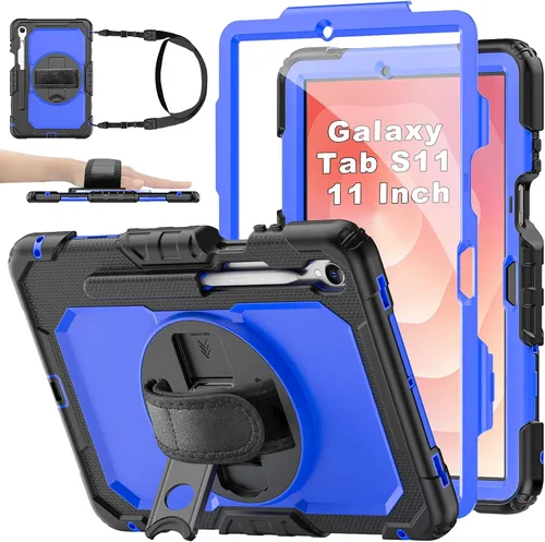 Vista 20 de Funda para Samsung Galaxy Tab S8/S7 de 11 pulgadas 5G Funda para Tableta 2022/2020, [con Protector de Pantalla de Vidrio Templado], Soporte