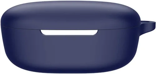 Vista 3 de DAYJOY - Juego de 2 fundas protectoras de silicona suave compatibles con auriculares Redmi Buds 4 Lite, funda protectora con llavero (negro y azul)