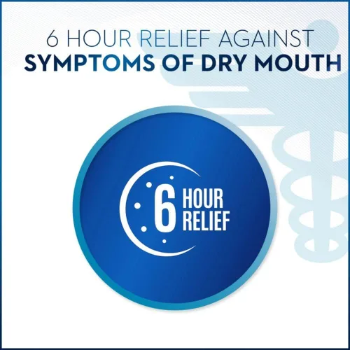 Vista 4 de Oral-B Enjuague bucal con enjuague bucal Dry Mouth Hydrizing Mint, 16 Fl Oz