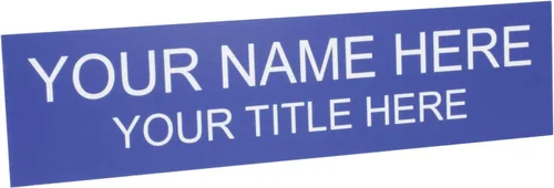 Vista 20 de ExcelMark Placa de nombre personalizada para puerta, oficina, pared, personalizada con tu texto, 2 x 8 pulgadas (1 línea, negro)