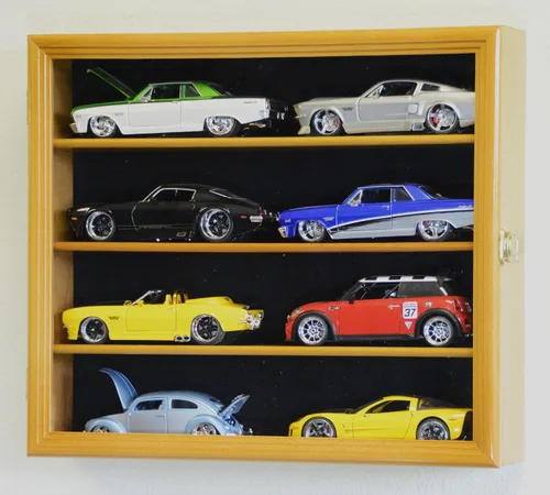 Vista 3 de Expositor de autos modelo 8 a escala 1/24 con capacidad para 8 autos 1:24 (acabado negro)