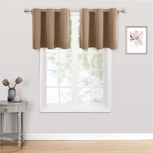 Vista 95 de ChrisDowa - Cortinas cortas para ventana de 40 pulgadas para dormitorio - Cortinas cortas con ojales y aislamiento térmico para oscurecer