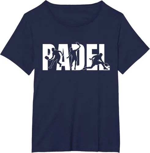 Vista 17 de Camiseta de regalo para amantes de los deportes con silueta de padel