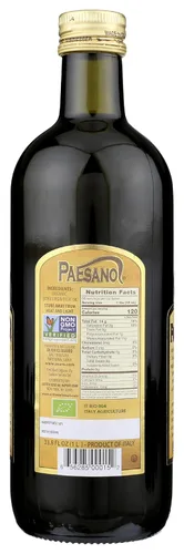 Vista 2 de Aceite de oliva Paesano extra virgen, sin filtrar, 34 onzas.