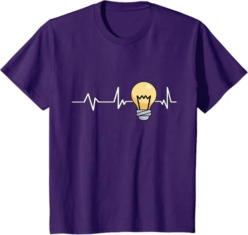 Vista 59 de Bombilla Heartbeat bombilla regalo bombilla bombilla camiseta Negro