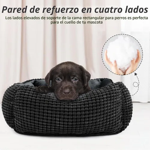 Vista 3 de MIXJOY Cama Ortopédica Rectangular Lavable para Perros Pequeños, Medianos y Grandes, Suave Calmante, Cama Duradera para Cachorros Durmientes Cojín