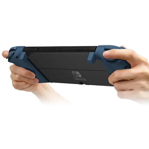 Vista 2 de HORI Nintendo Switch Split Pad Compact (Midnight Blue) - Ergonomic Controller for Handheld Mode - Officially Licensed by Nintendo