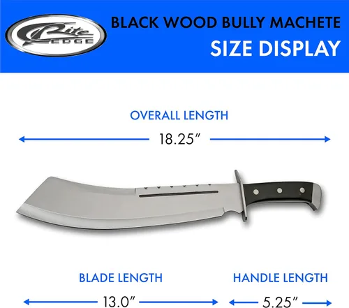 Vista 3 de SZCO Supplies Machete de madera negra de 18.25" (926948-BK)
