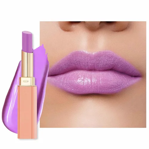 Vista 34 de Oulac Lápiz Labial Rosa Hidratante con Brillo - Lápiz Labial Hidratante Bálsamo Labial Tintado Brillante, Acabado Brillante Transparente Jugoso