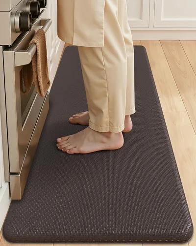 Vista 10 de Color&Geometry - Alfombra antideslizante para cocina Marrón