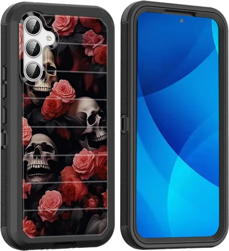 Vista 142 de Funda para Galaxy A15 5G, cuerpo completo, protección contra caídas, a prueba de polvo, resistente de 3 capas, militar, resistente, duradera