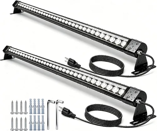 Vista 8 de Luz de pared RGB para exteriores, enchufable, 120 V, 4 pies, IP67, control remoto RF, 1 paquete