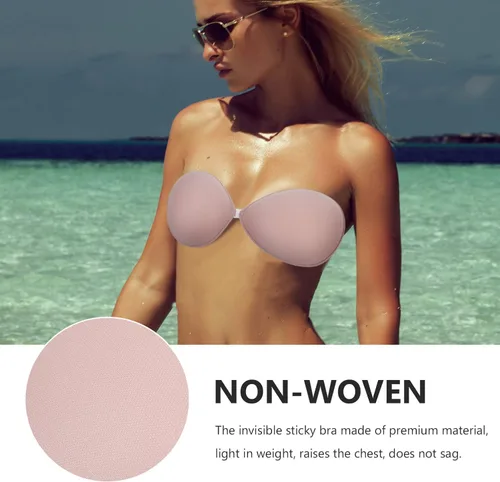 Vista 3 de Ciieeo Sujetador sin tirantes sin espalda Sujetador sin tirantes Sujetador adhesivo de silicona Sujetador adhesivo para mujeres Sujetador adhesivo