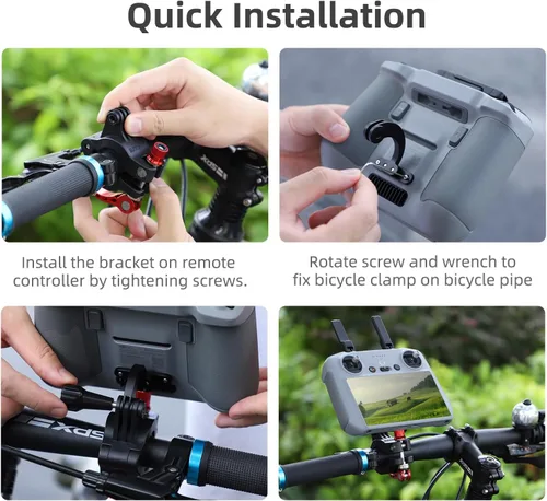 Vista 7 de Soporte de bicicleta Air 3 para DJI Air 3 RC 2 Cámara Drone Control remoto Accesorios Montaña Bicicleta Scooter Manillar Abrazadera Montaje