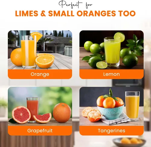 Vista 5 de Exprimidor de limón de acero inoxidable resistente - Prensa de cítricos de mano para un jugo sin esfuerzo