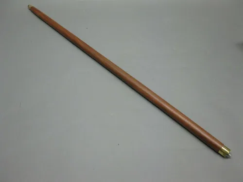 Vista 3 de Bastón de madera vintage de latón antiguo con perilla mango de latón marrón hecho a mano bastón