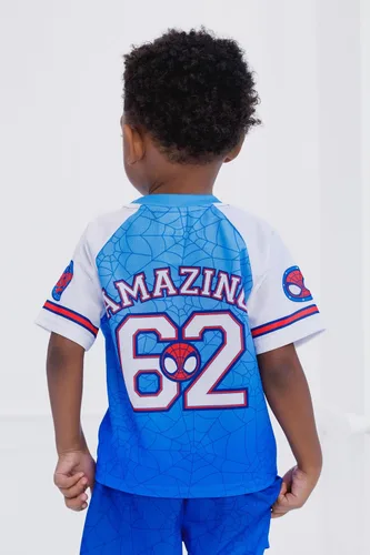 Vista 4 de Marvel Conjunto de camiseta y pantalones cortos, tallas de niño a niño grande (2T - 16)