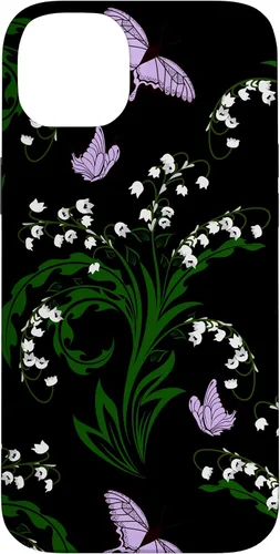 Vista 15 de Lily of The Valley and Butterflies Vintage Cottage Garden Case for iPhone 17