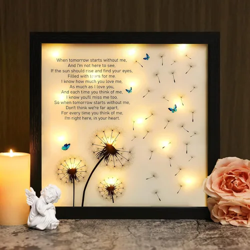 Vista 14 de Caja de sombra LED para regalos conmemorativos, regalo de condolencias en memoria de un ser querido, regalo de recuerdo por pérdida de madre, padre