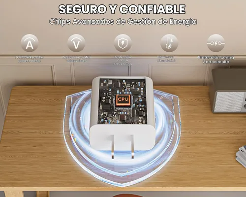 Vista 3 de Apple - Cargador rápido para iPhone 17 16 15 Pro Max, paquete de 2