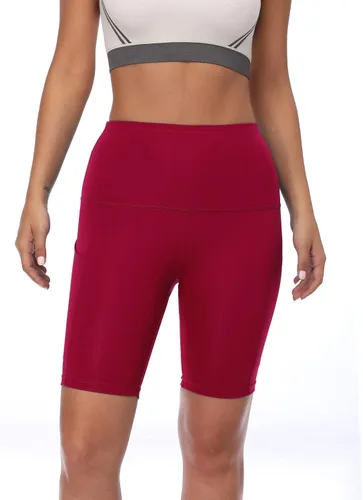Vista 2 de NELEUS Pantalones cortos de compresión para mujer con bolsillo