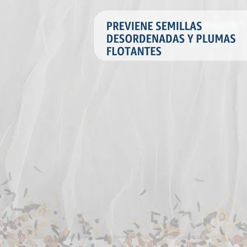 Vista 5 de Jaula universal para pájaros, atrapasador de semillas, cubierta universal de malla elástica para jaulas de animales pequeños, protector duradero