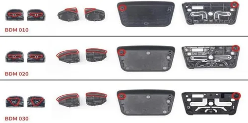 Vista 8 de Carcasa frontal trasera delantera y cubierta de almohadilla táctil personalizada con tornillos herramientas para PS5 Game Controller Shells Black