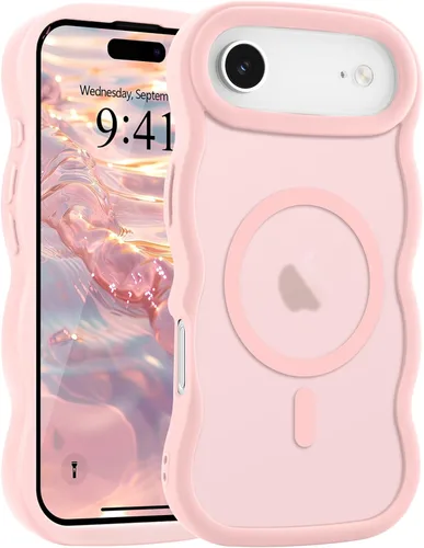 Vista 133 de Pepmune - Funda para iPhone 12 Pro Max con marco ondulado y estructura rígida, color mate claro, cubierta trasera unisex, compatible con Magsafe