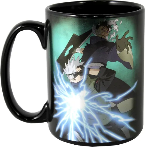 Vista 2 de JUST FUNKY Naruto Shippuden Kakashi and Obito - Taza de cerámica de 16 onzas