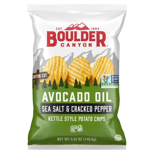 Vista 12 de Boulder Canyon Papas fritas - Hickory BBQ (1.5 oz/Caja de 55)